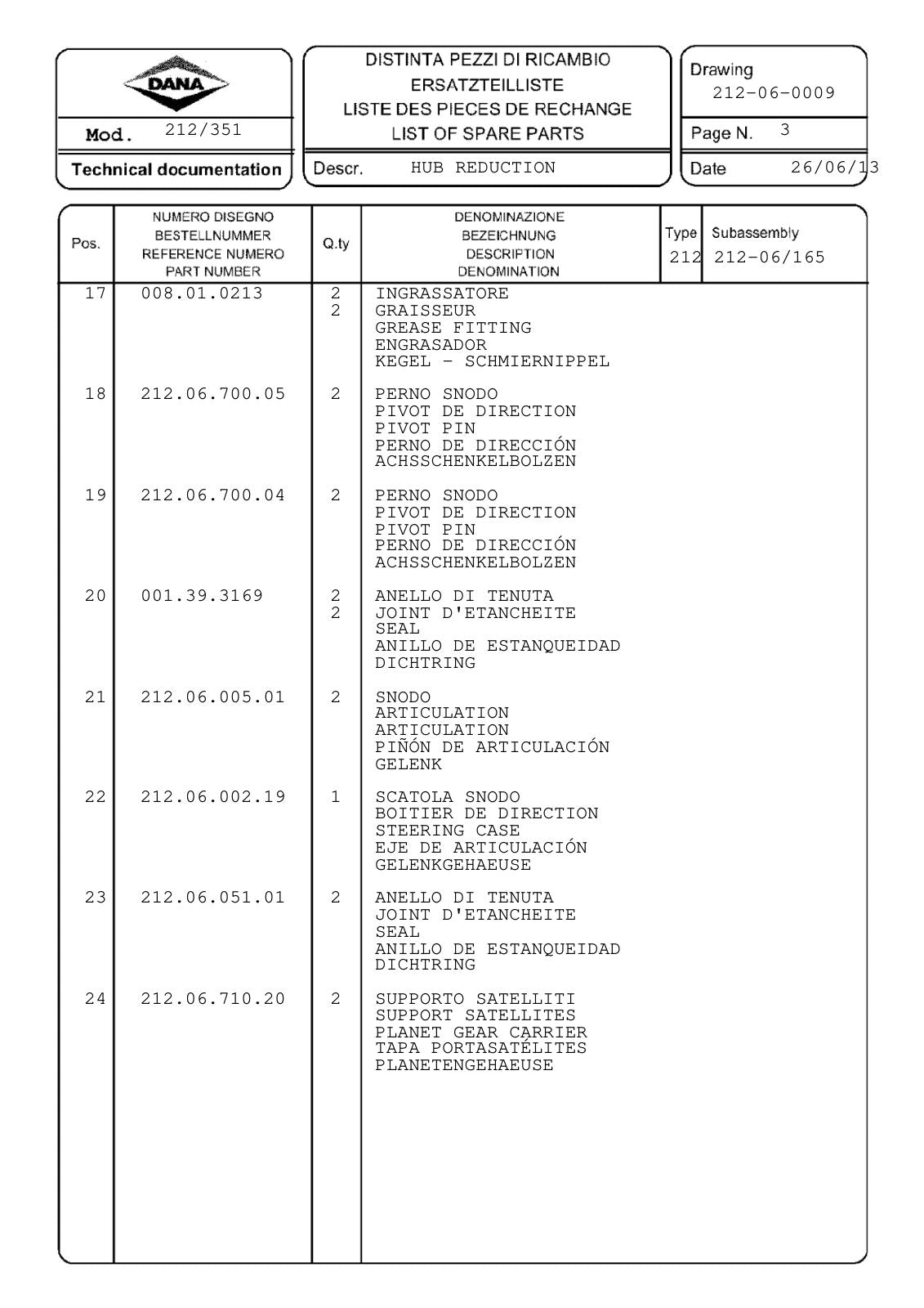 Dana Spicer 212/351 Steering Axle Parts Catalog for Paus MINCA18 Transporter – sample page 3