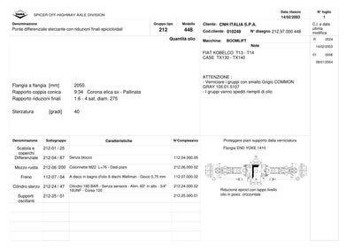 Dana Spicer 212/448 Steering Axle Parts Catalog for CNH Telehandler – sample page 1