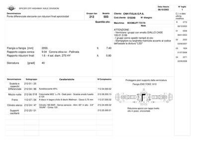 Dana Spicer 212/503 Steering Axle Parts Catalog for CNH TX170 Telehandler – sample page 1