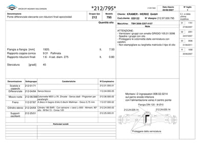 Dana Spicer 212/795 Steering Axle Parts Catalog for Kramer 3006-3207-4107 Telehandler – sample page 1
