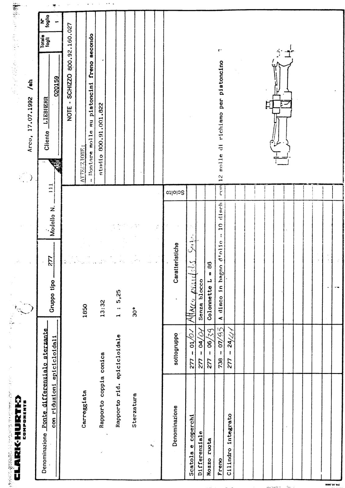 Dana Spicer 277/111 Steering Axle Parts Catalog for Liebherr – sample page 1