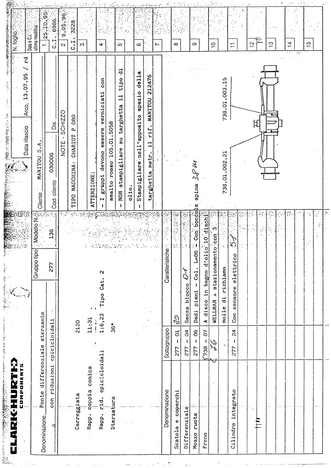 Dana Spicer 277/136 Steering Axle Parts Catalog for Manitou – sample page 1