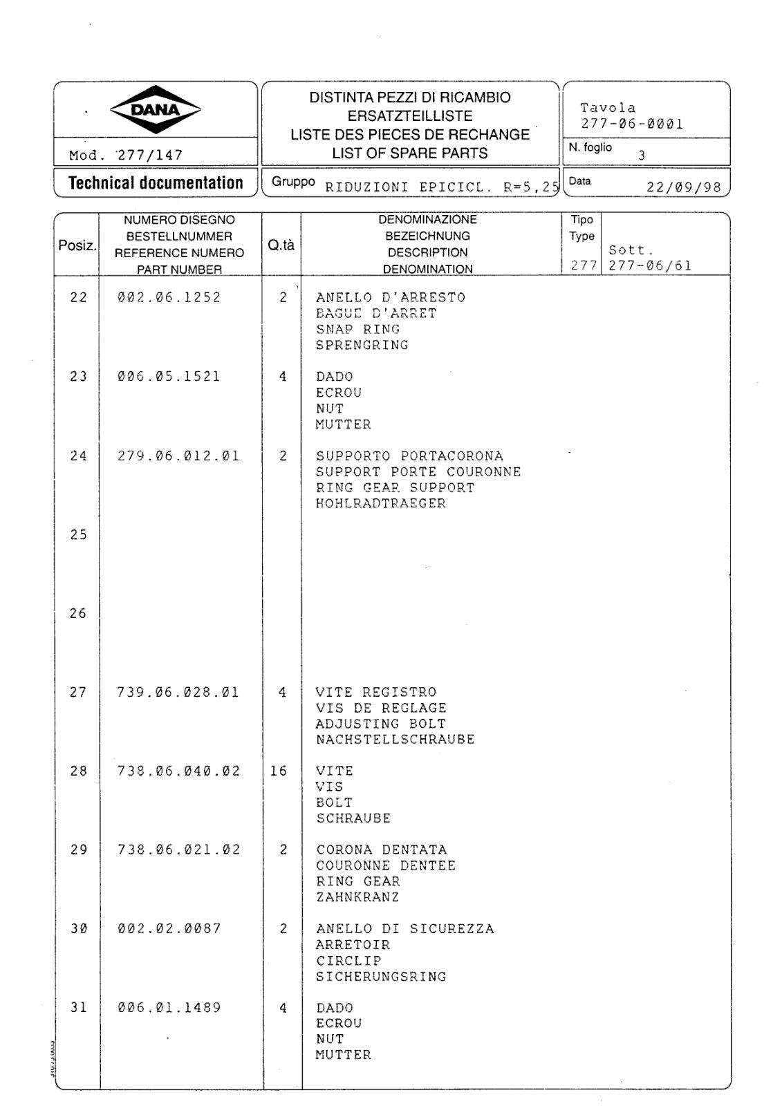 Dana Spicer 277/147 Steering Axle Parts Catalog for Caterpillar – sample page 2