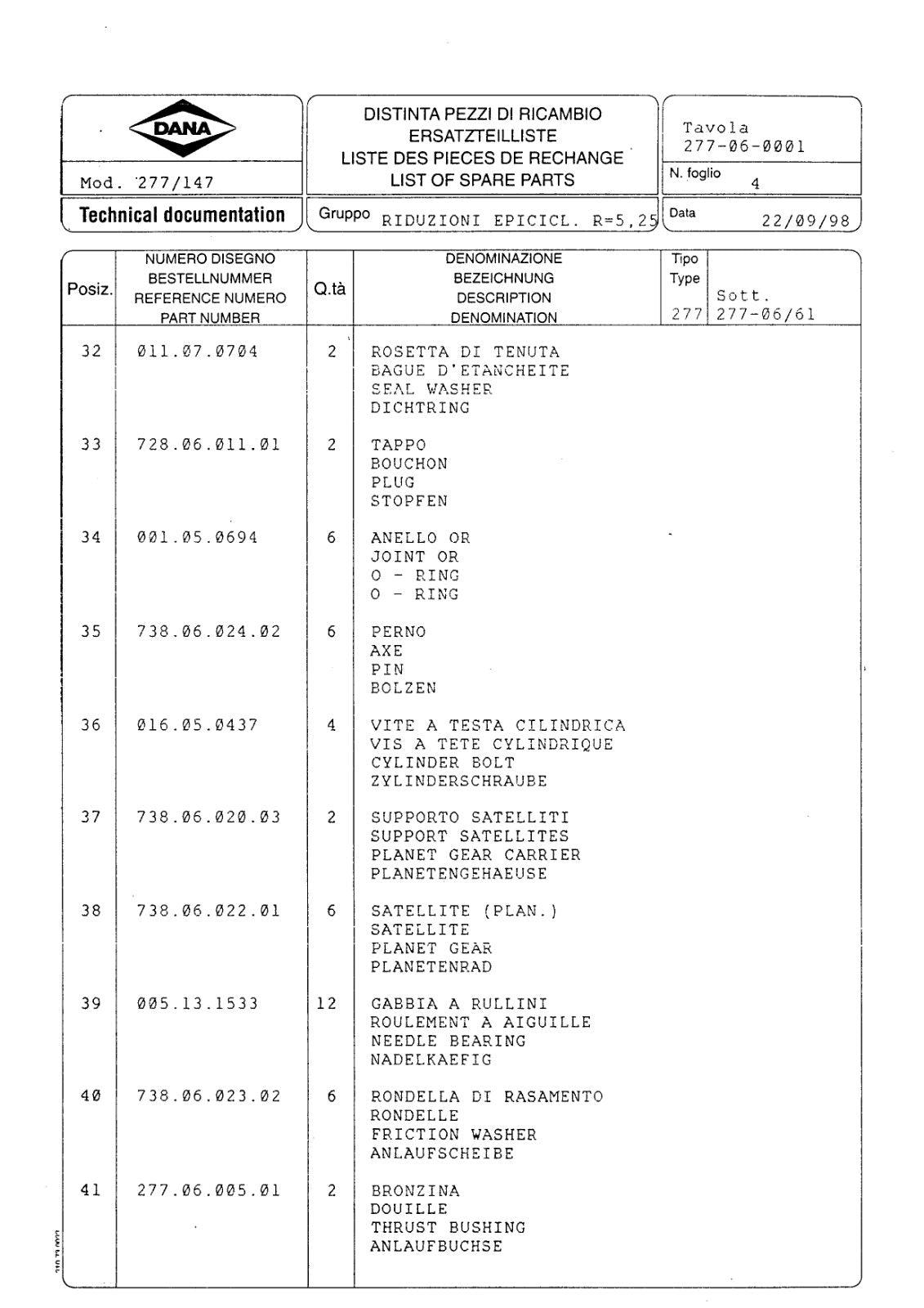 Dana Spicer 277/147 Steering Axle Parts Catalog for Caterpillar – sample page 3