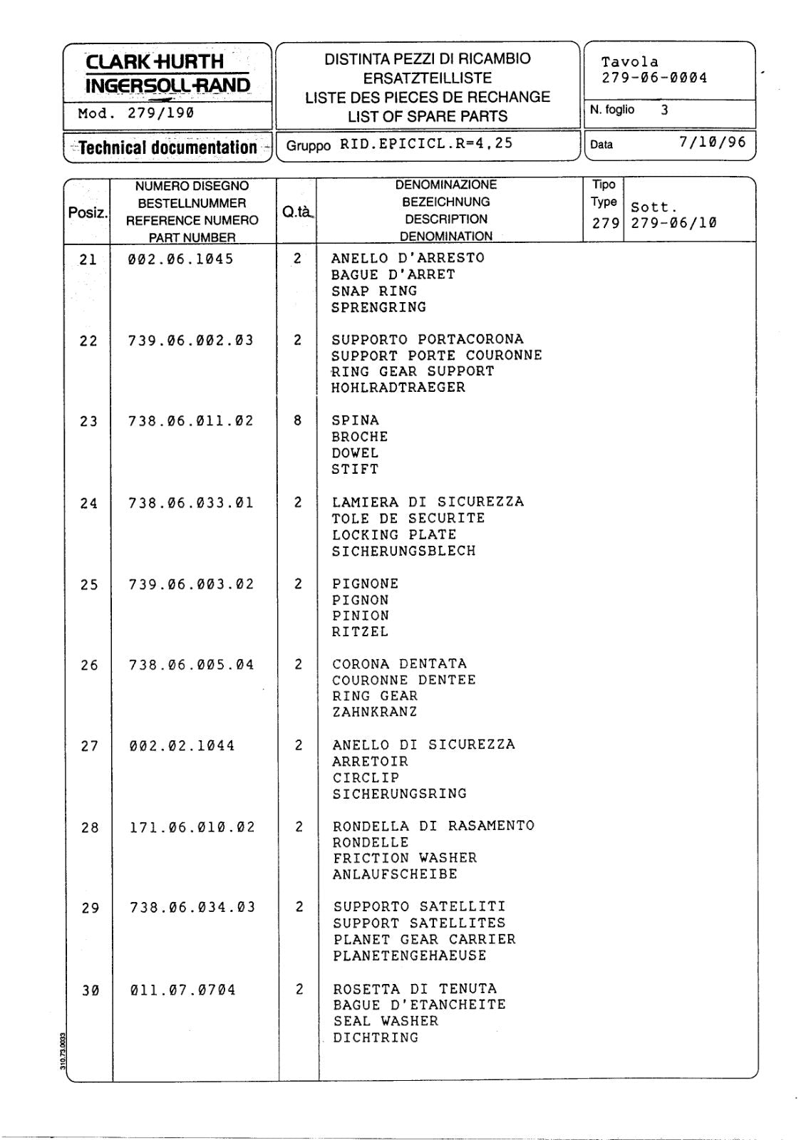 Dana Spicer 279/190 Steering Axle Parts Catalog for Caterpillar RT 52/62 AG – sample page 2