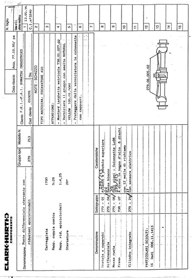 Dana Spicer 279/213 Steering Axle Parts Catalog for Komatsu 410 Wheeled Excavator – sample page 1