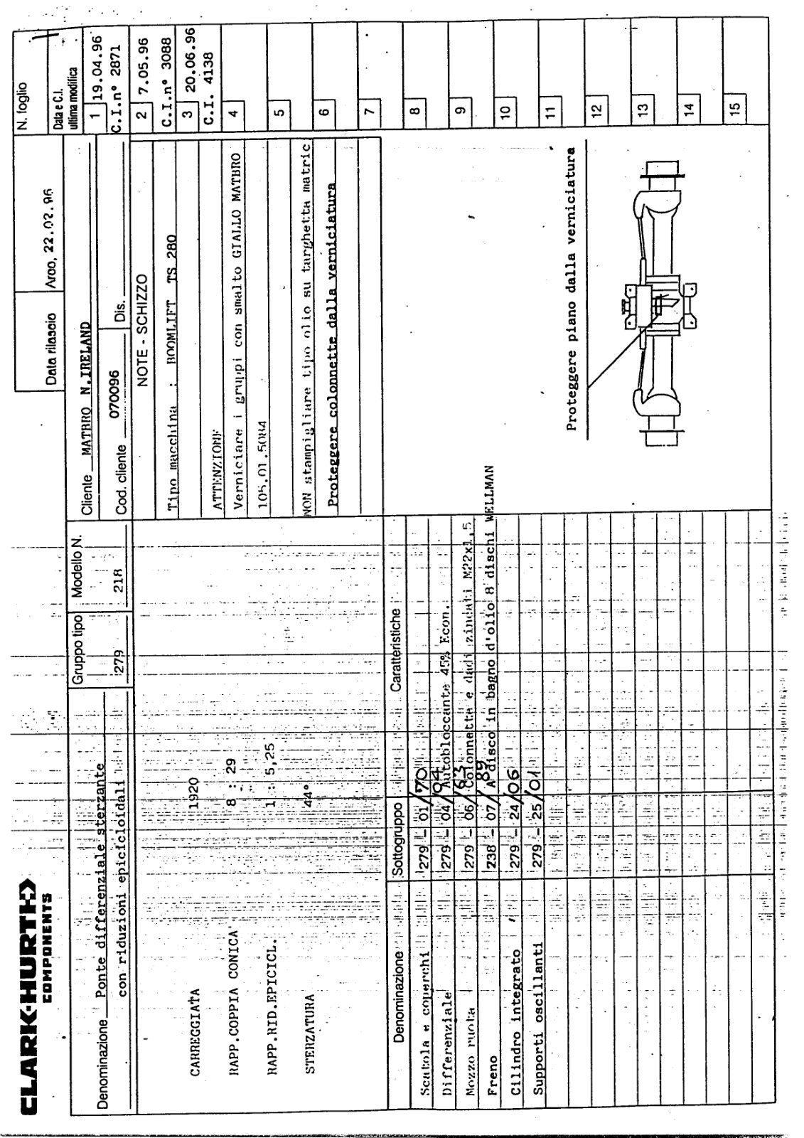 Dana Spicer 279/218 Steering Axle Parts Catalog for Matbro Telehandler – sample page 1