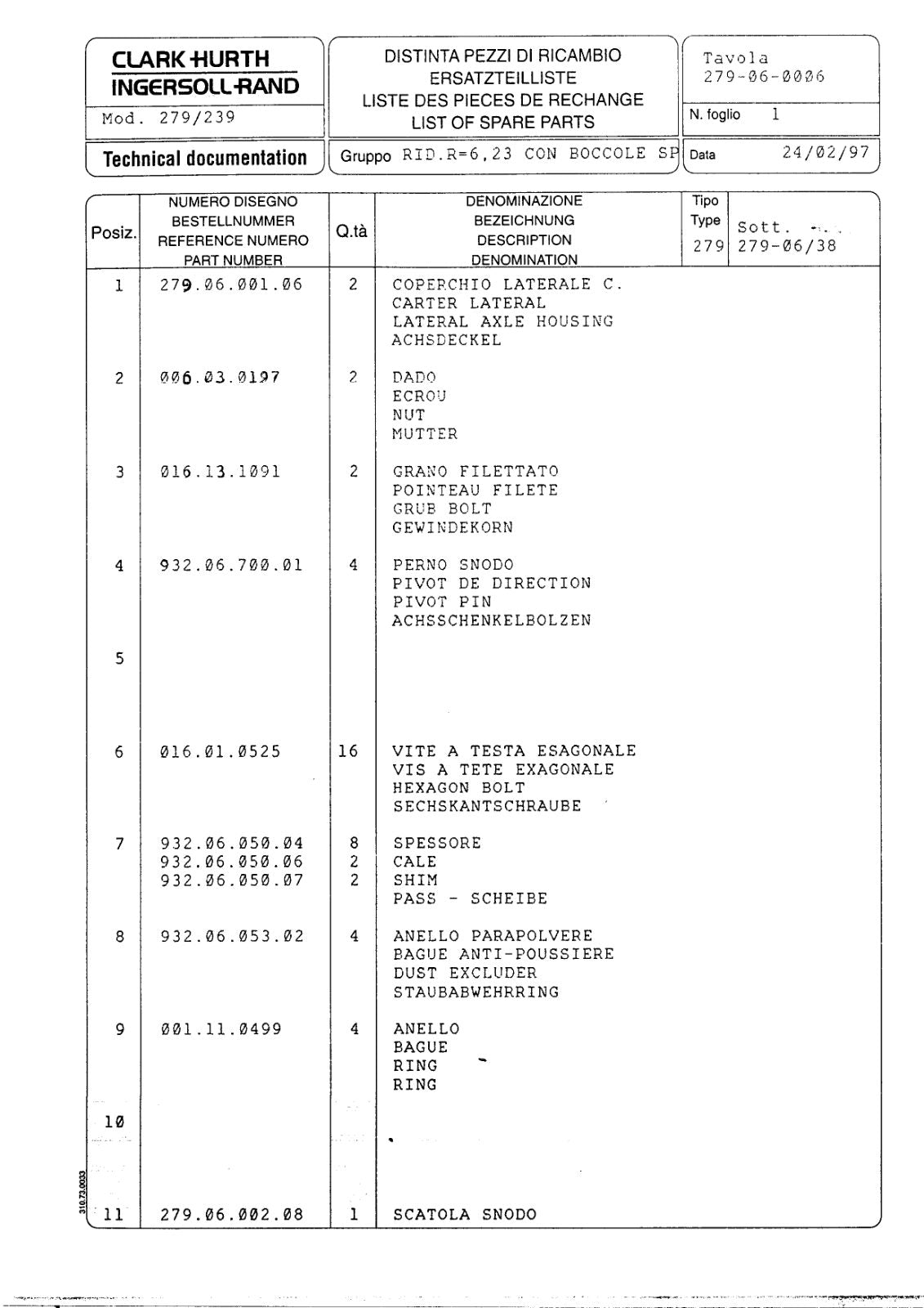 Dana Spicer 279/239 Steering Axle Parts Catalog for Manitou (Manitou 219470) – sample page 2