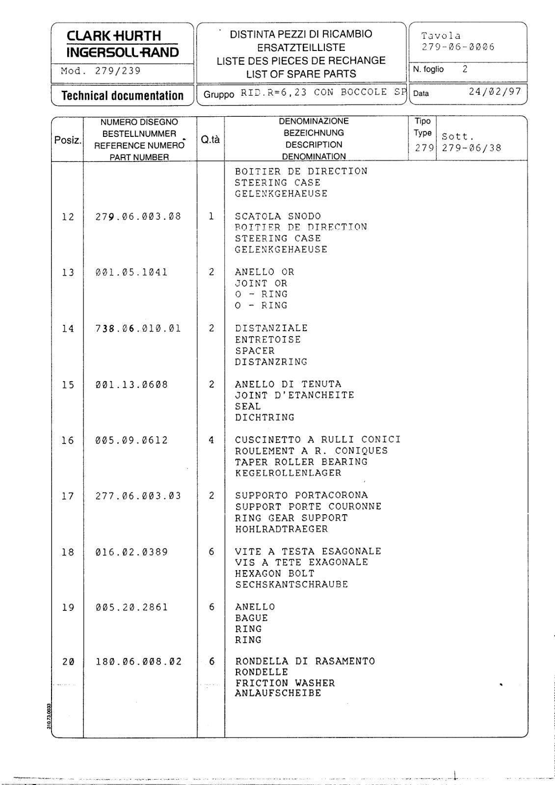Dana Spicer 279/239 Steering Axle Parts Catalog for Manitou (Manitou 219470) – sample page 3
