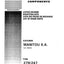 Dana Spicer 279/247 Steering Axle Parts Catalog for Manitou (Manitou 217708) – cover