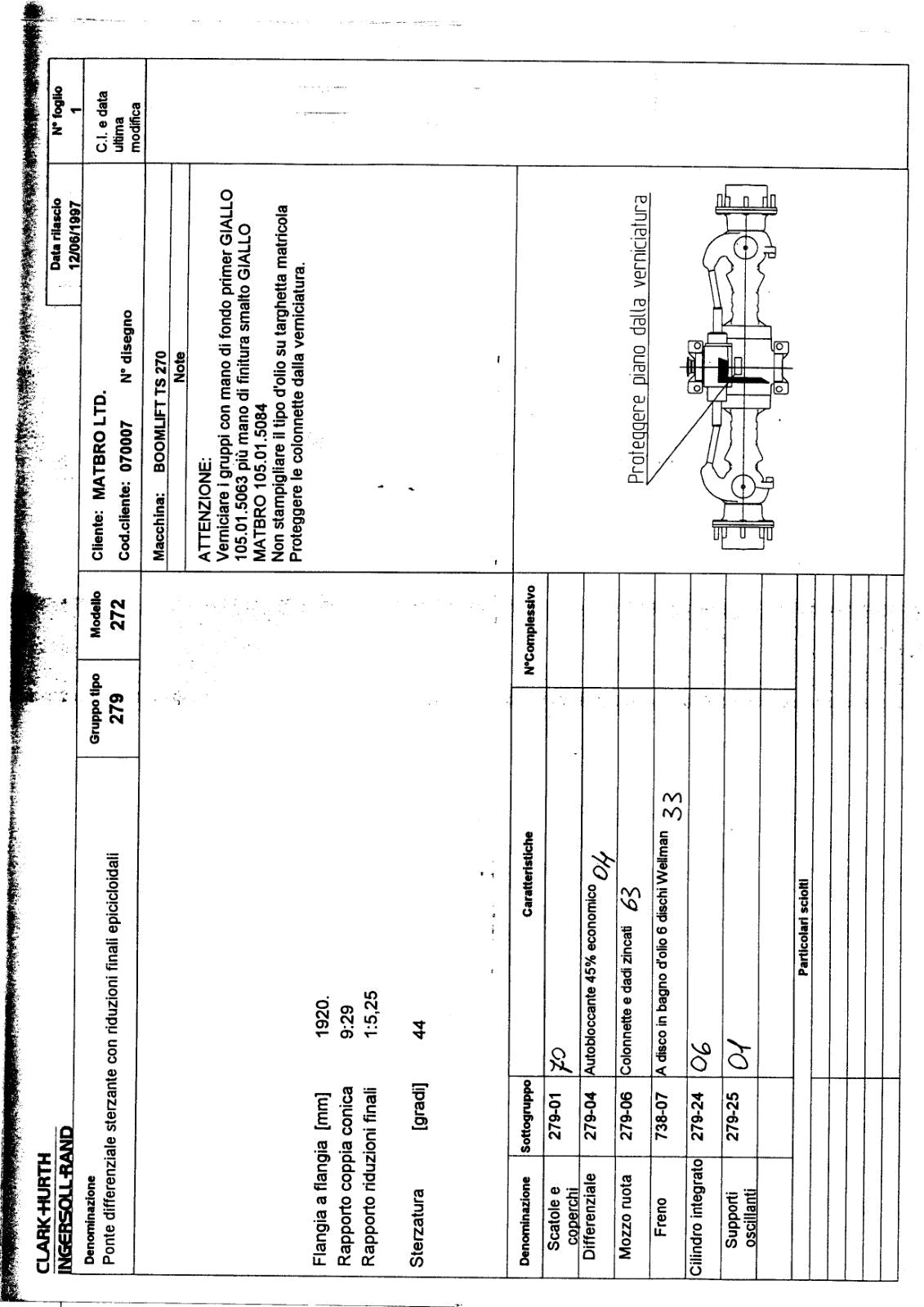 Dana Spicer 279/272 Steering Axle Parts Catalog for Matbro TS 270 Telehandler – sample page 1