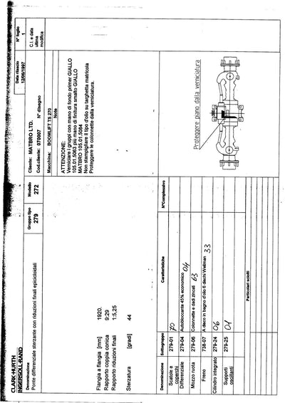 Dana Spicer 279/272 Steering Axle Parts Catalog for Matbro TS 270 Telehandler – sample page 1