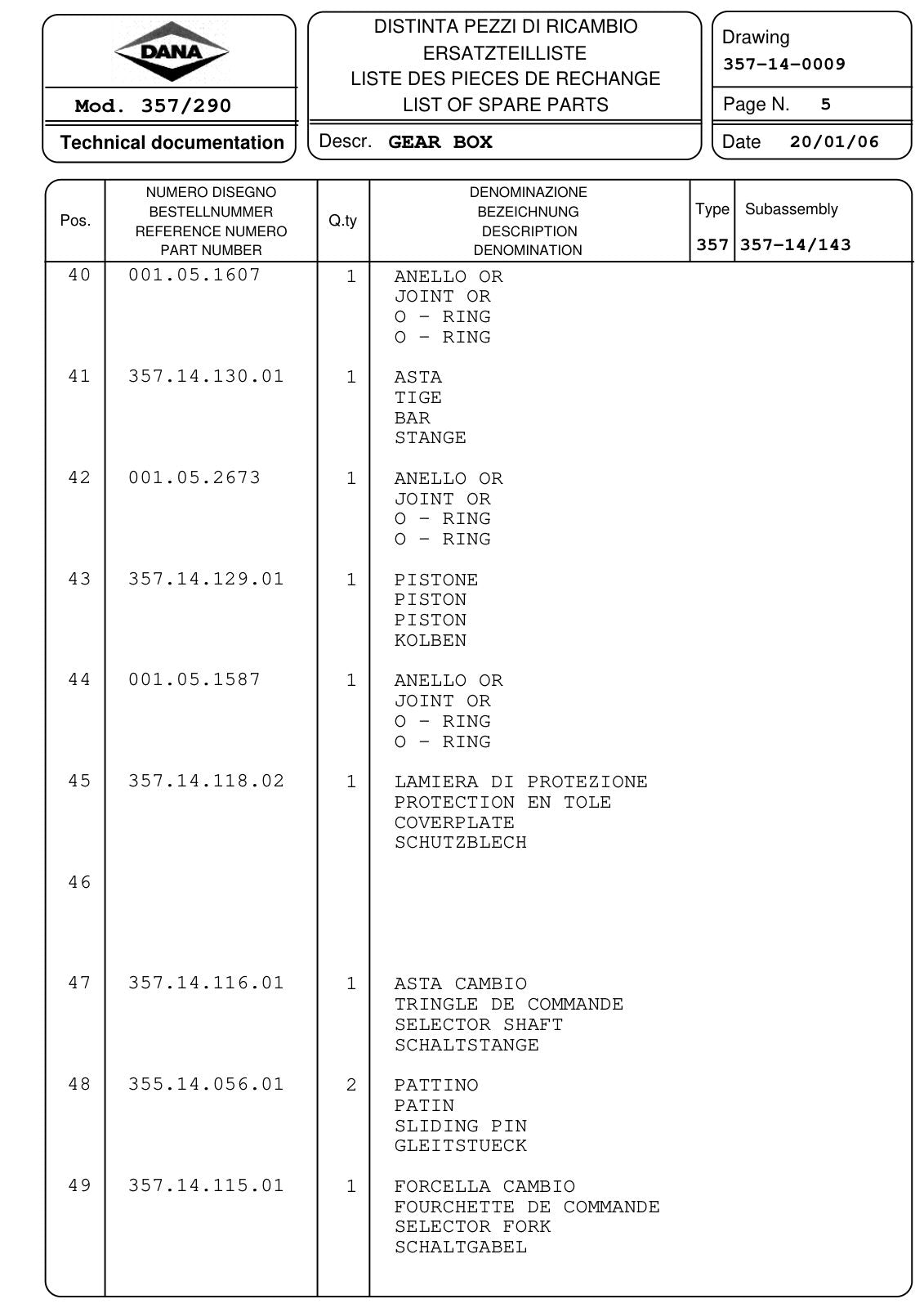 Dana Spicer 357/290 Drop Box Parts Catalog for Dieci D647 Concrete Mixer – sample page 3
