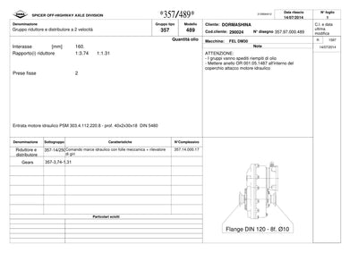 Dana Spicer 357/489 Drop Box Parts Catalog for Dormash DM30 Wheel Loader – sample page 1