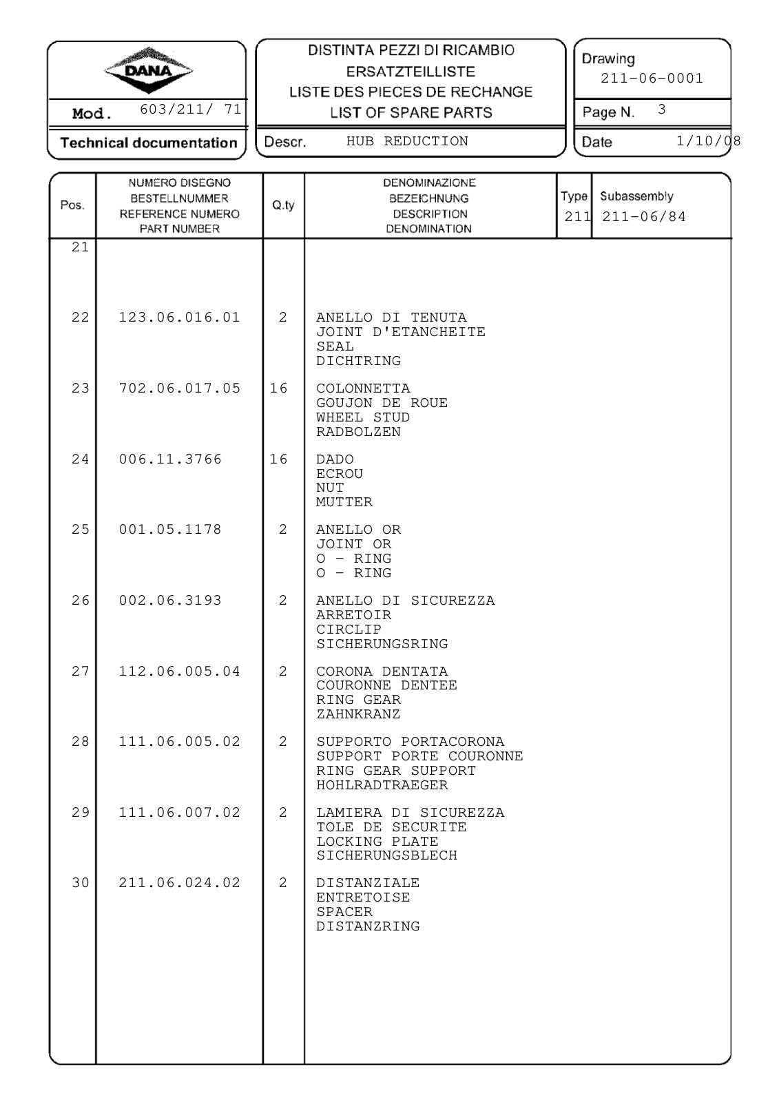 Dana Spicer 603/211/071 Steering Axle with Drop Box Parts Catalog for Bobcat NG25 Telehandler – sample page 3