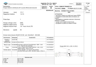 Dana Spicer 603/212/095 Steering Axle with Drop Box Parts Catalog for Bobcat PF4 (30 KM/H) Telehandler – sample page 1