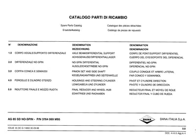 Dana Spicer 720/510 Front Axle Parts Catalog for Massey Ferguson Tractor (Massey Ferguson 3764069M95) – cover
