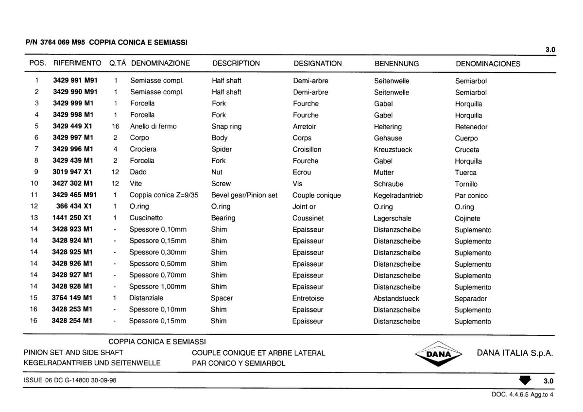 Dana Spicer 720/510 Front Axle Parts Catalog for Massey Ferguson Tractor (Massey Ferguson 3764069M95) – sample page 3