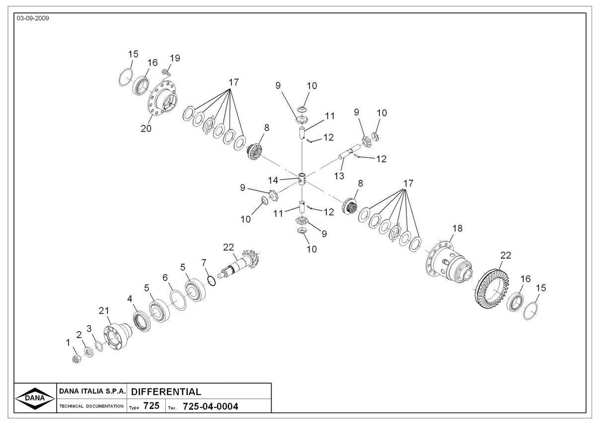 Dana Spicer 725/148 Front Axle Parts Catalog for Fendt Tractor – sample page 2