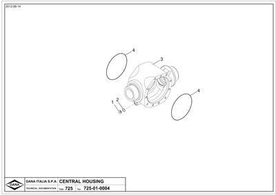 Dana Spicer 725/539 Front Axle Parts Catalog for Tractor – sample page 1
