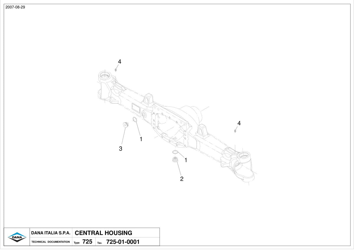 Dana Spicer 730/148 Front Axle Parts Catalog for John Deere Tractor – sample page 1