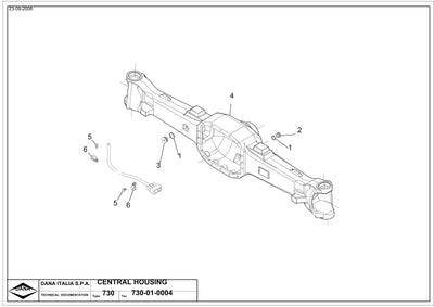 Dana Spicer 730/503 Front Axle Parts Catalog for Tractor – sample page 1