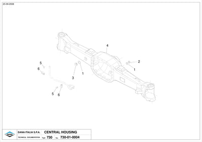Dana Spicer 730/524 Front Axle Parts Catalog for Tractor – sample page 1