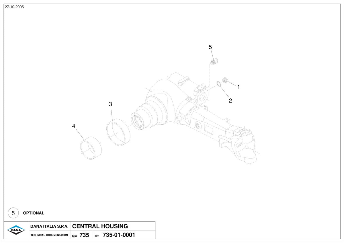 Dana Spicer 740/154 Front Axle Parts Catalog for Fendt Tractor – sample page 1