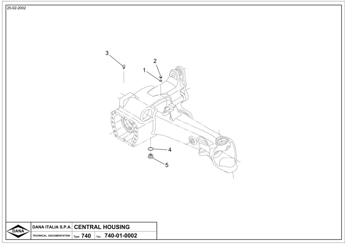 Dana Spicer 740/251 Front Axle Parts Catalog for John Deere Tractor – sample page 1