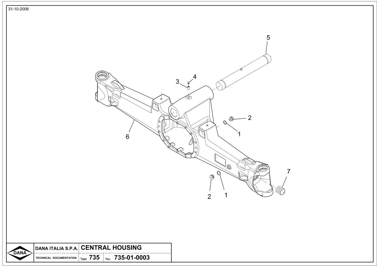 Dana Spicer 740/553 Front Axle Parts Catalog for Massey Ferguson Tractor – sample page 1