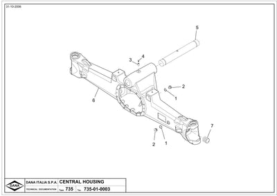 Dana Spicer 740/553 Front Axle Parts Catalog for Massey Ferguson Tractor – sample page 1