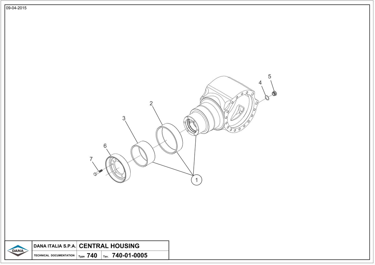 Dana Spicer 740/558 Front Axle Parts Catalog for Valtra Tractor – sample page 1