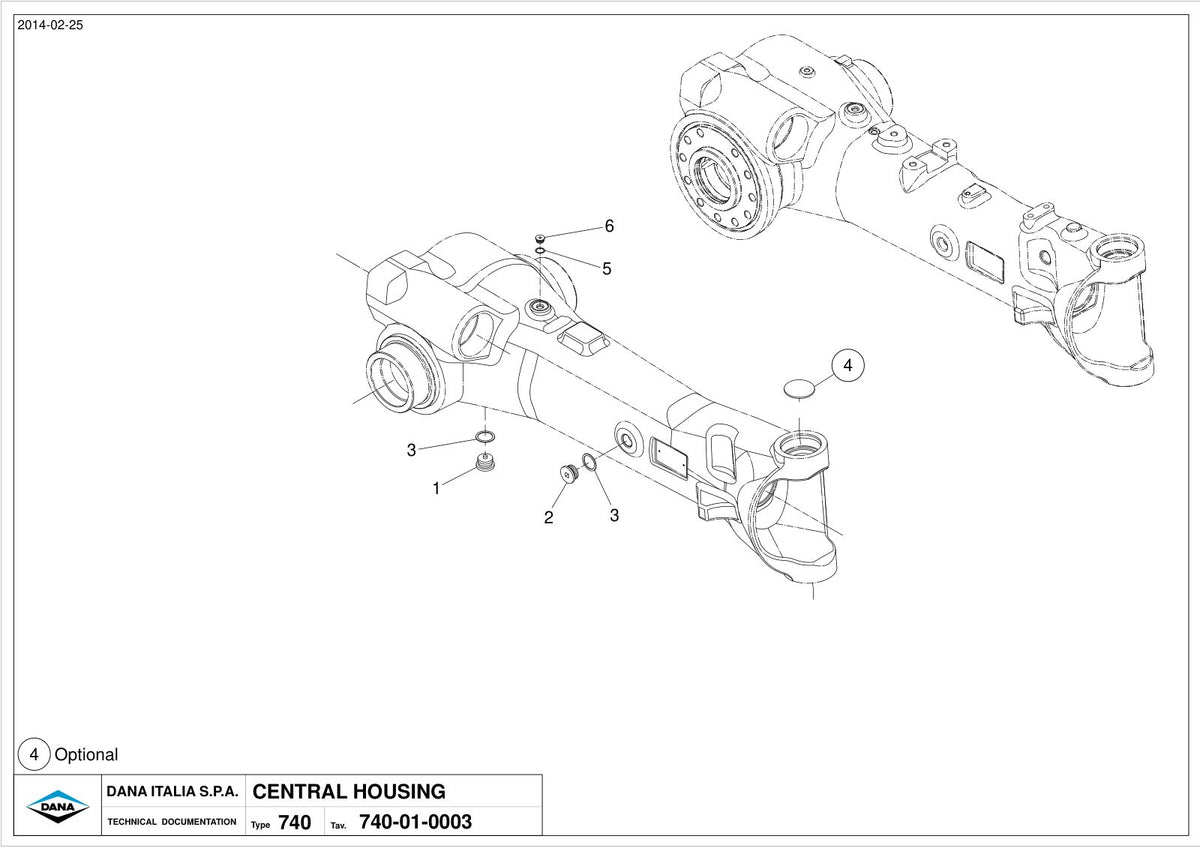 Dana Spicer 740/560 Front Axle Parts Catalog for Valtra Tractor – sample page 1