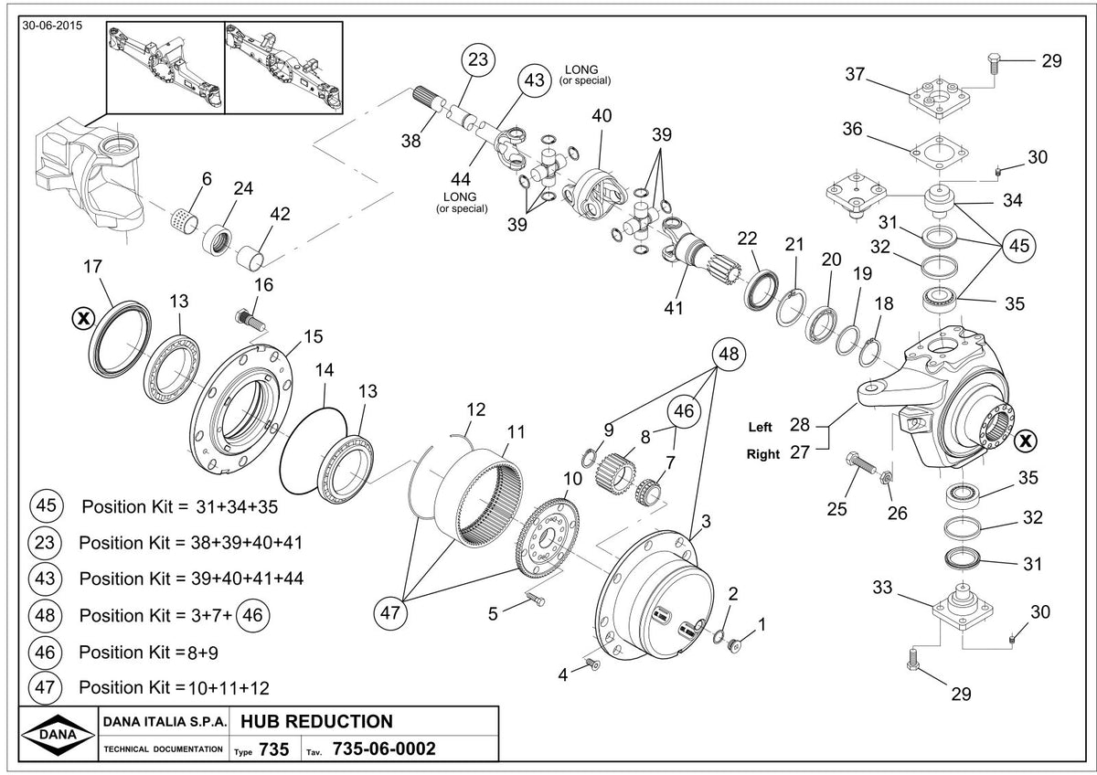 Dana Spicer 740/615 Front Axle Parts Catalog for AGCO Tractor – sample page 3