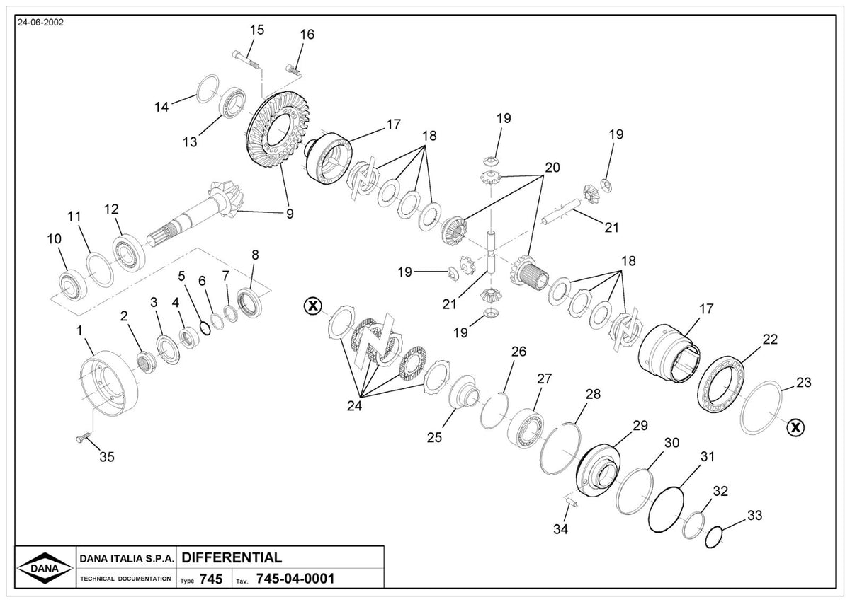 Dana Spicer 745/130 Front Axle Parts Catalog for Fendt FAVORIT 700 (180 HP ) Tractor – sample page 2