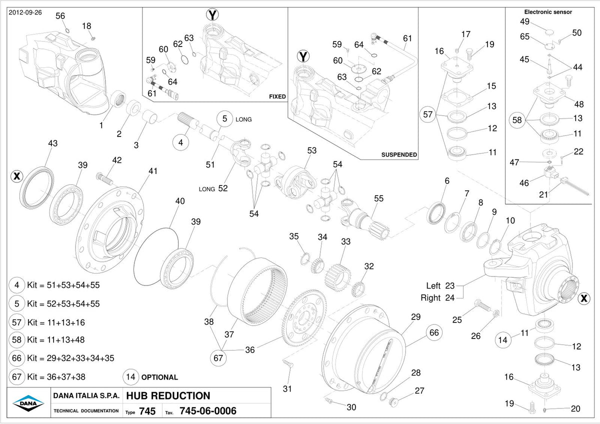 Dana Spicer 745/517 Front Axle Parts Catalog for Tractor – sample page 2