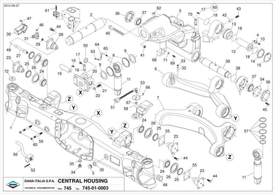 Dana Spicer 745/620 Front Axle Parts Catalog for Claas Tractor – sample page 1