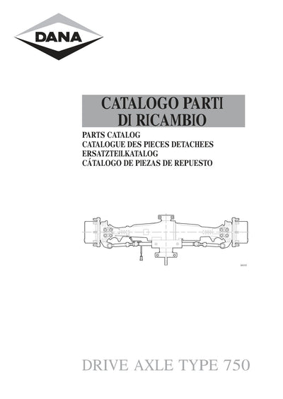 Dana Spicer 750/100 Front Axle Parts Catalog for SDF Tractor – cover