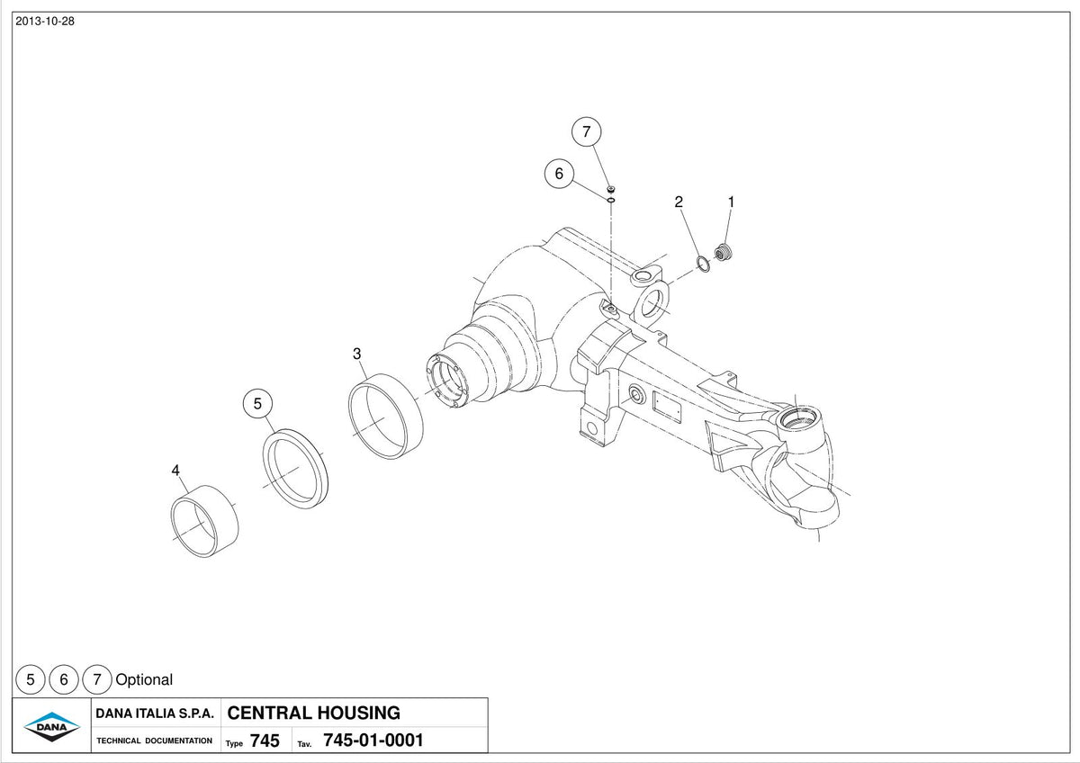 Dana Spicer 750/168 Front Axle Parts Catalog for Fendt Tractor – sample page 1