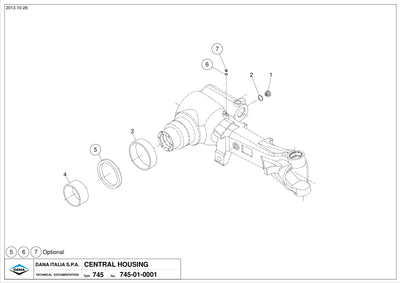 Dana Spicer 750/168 Front Axle Parts Catalog for Fendt Tractor – sample page 1