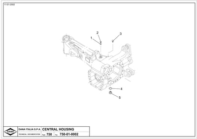 Dana Spicer 750/251 Front Axle Parts Catalog for John Deere Tractor – sample page 1
