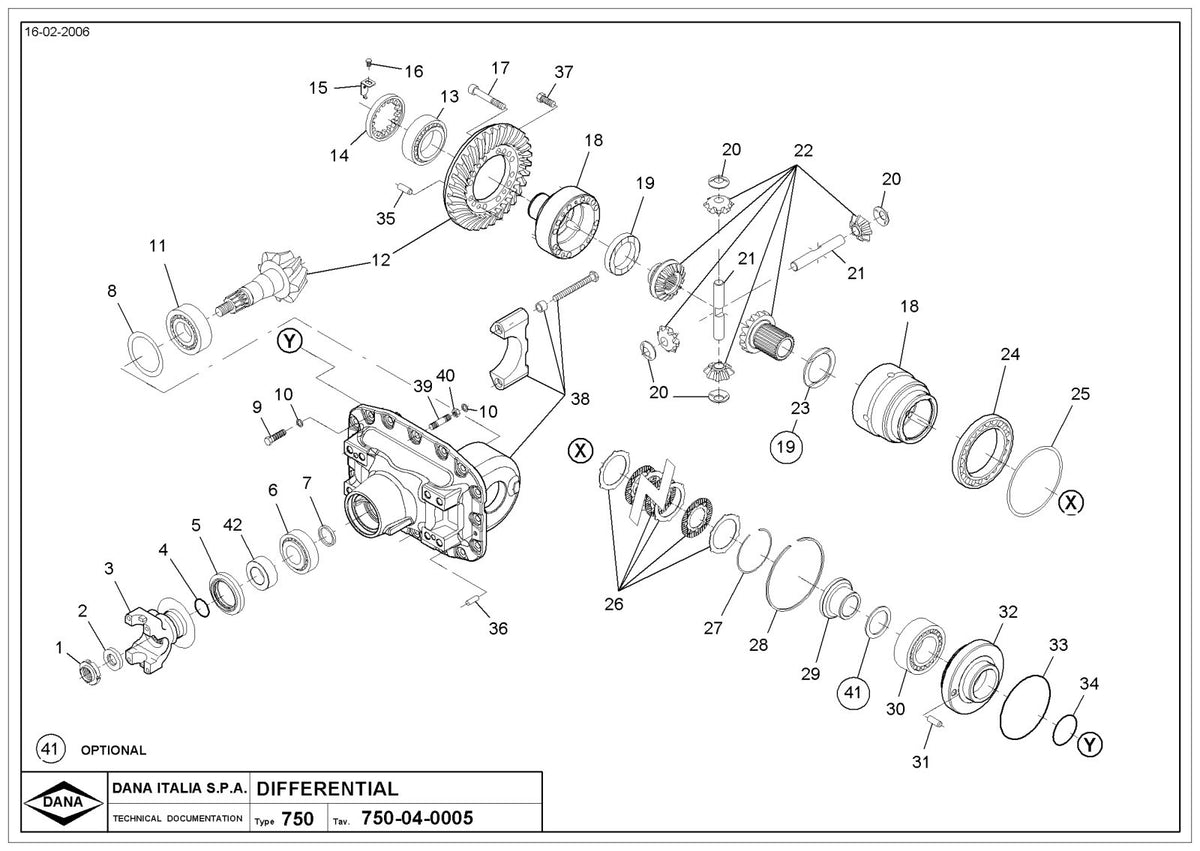 Dana Spicer 750/621 Front Axle Parts Catalog for Claas Tractor – sample page 3