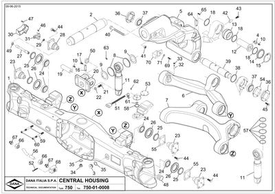 Dana Spicer 750/635 Front Axle Parts Catalog for Massey Ferguson Tractor – sample page 1