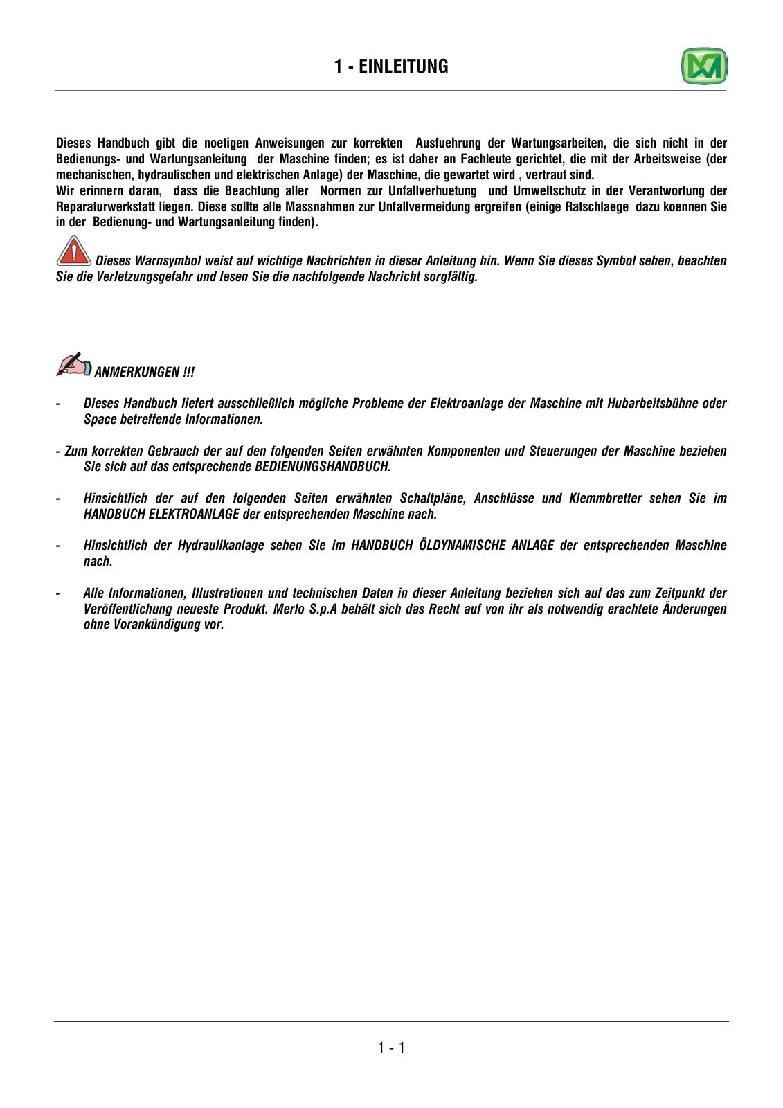Merlo Roto EV R30.13, R30.16 Service Manual Set (from S/N 815441, German) – sample page 3