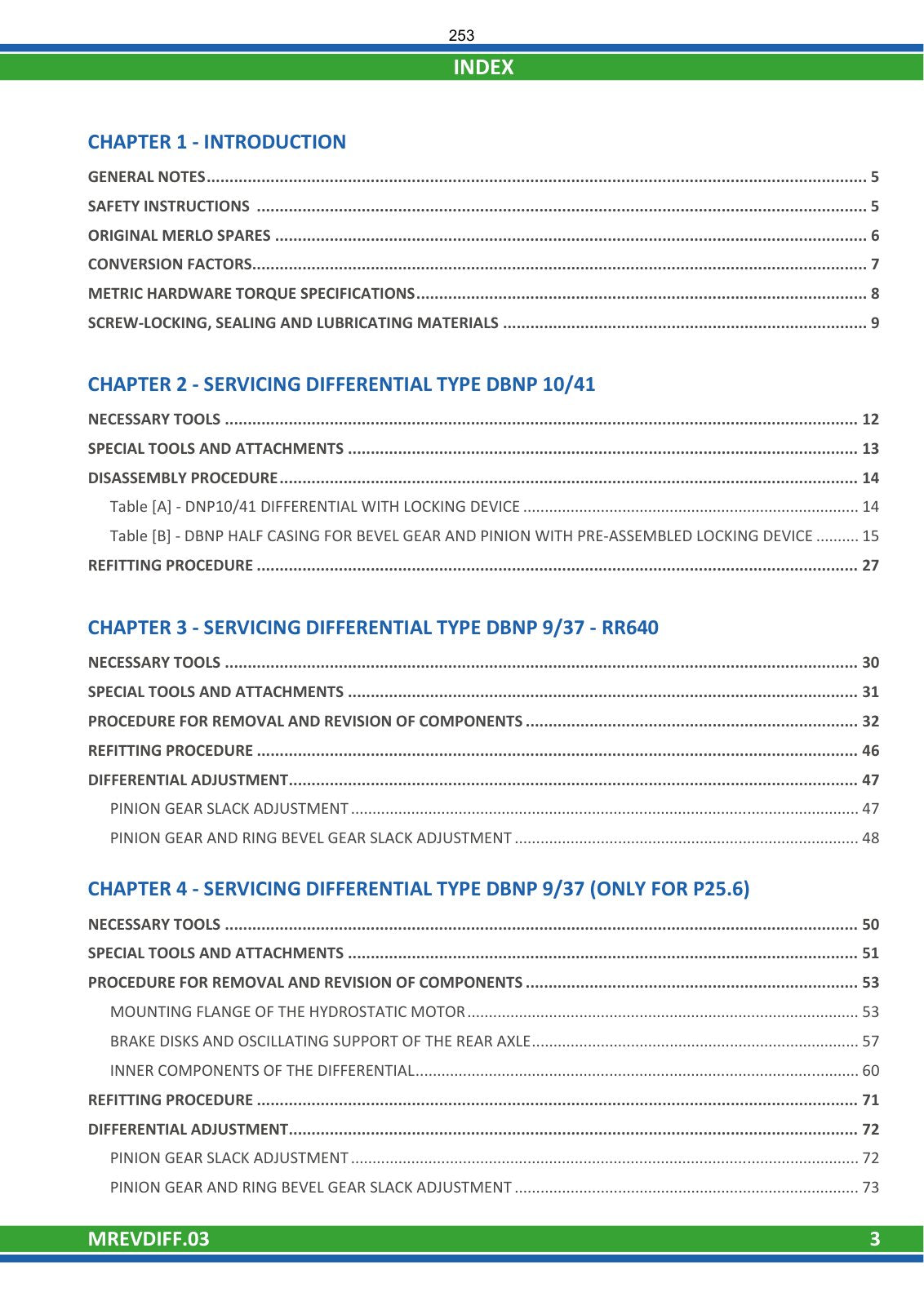 Merlo P32.6 Top Overhaul & Diagnostic Manual (from S/N C350116) – sample page 5