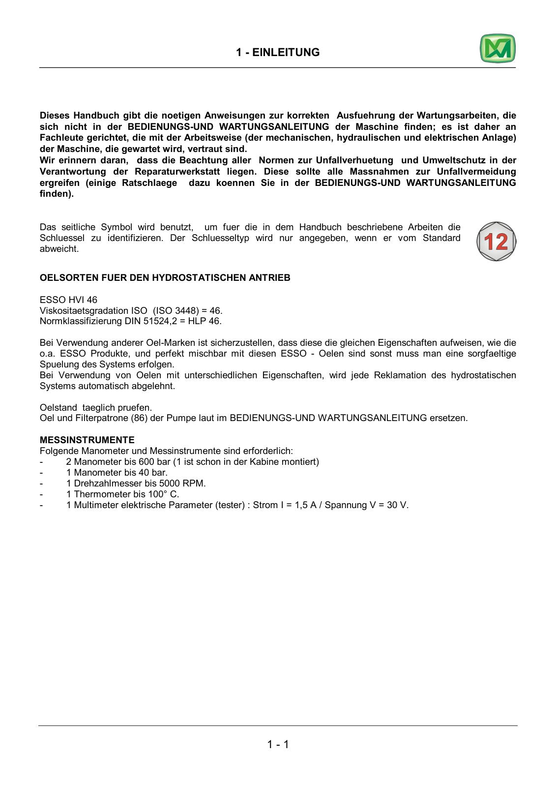 Merlo Roto K, KS R30.16, R33.16, R33.13, R35.13 Service Manual Set with Diagrams (German) – sample page 4